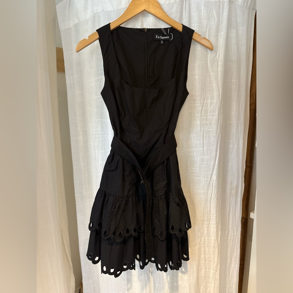 En Saison Black Mini Dress